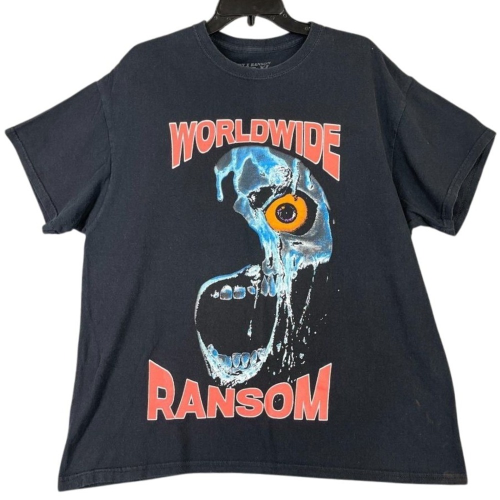 World Wide Youth Shirt Mens XL WWY X RANSOM Skull Horror Street Skater Metal‎